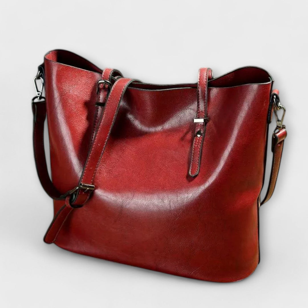 Vintage-Style Shoulder Bag with Sturdy Handles