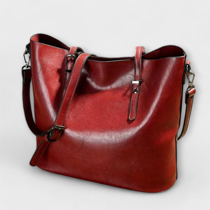 Vintage-Style Shoulder Bag with Sturdy Handles