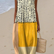 RÓISÍN | POLKA COLOURBLOCK MIDI DRESS