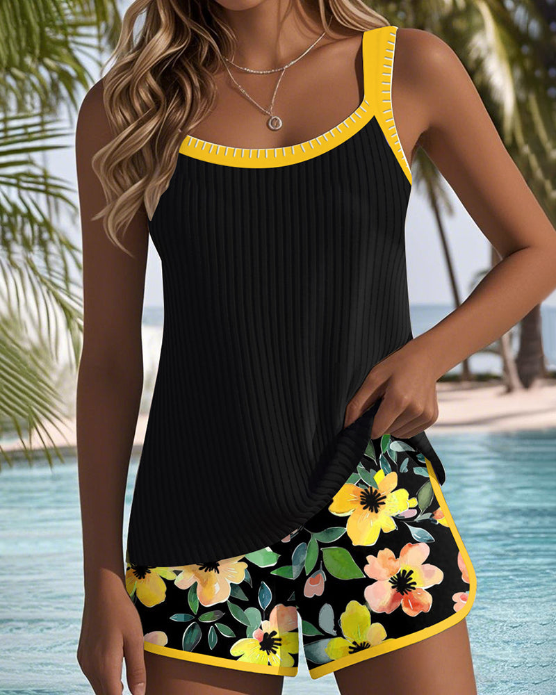 CATHERINE | ELEGANT TWO-PIECE TANKINI SET