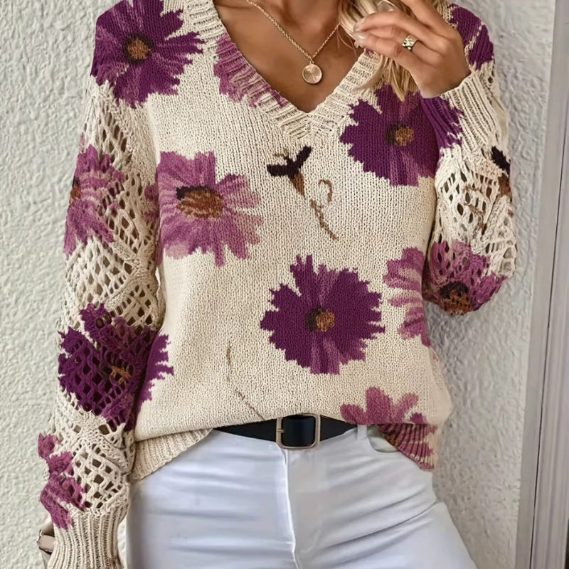 Long Sleeve V Neck Jumper