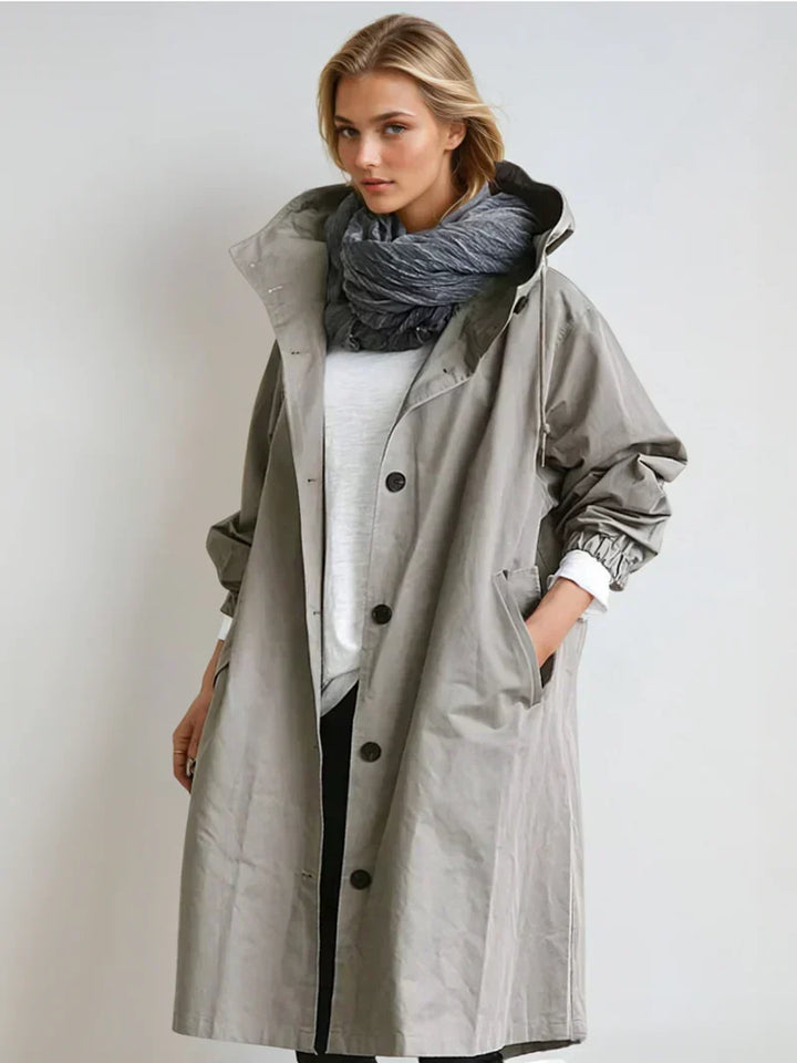 MARGARET | Hooded Belted Trench Raincoat
