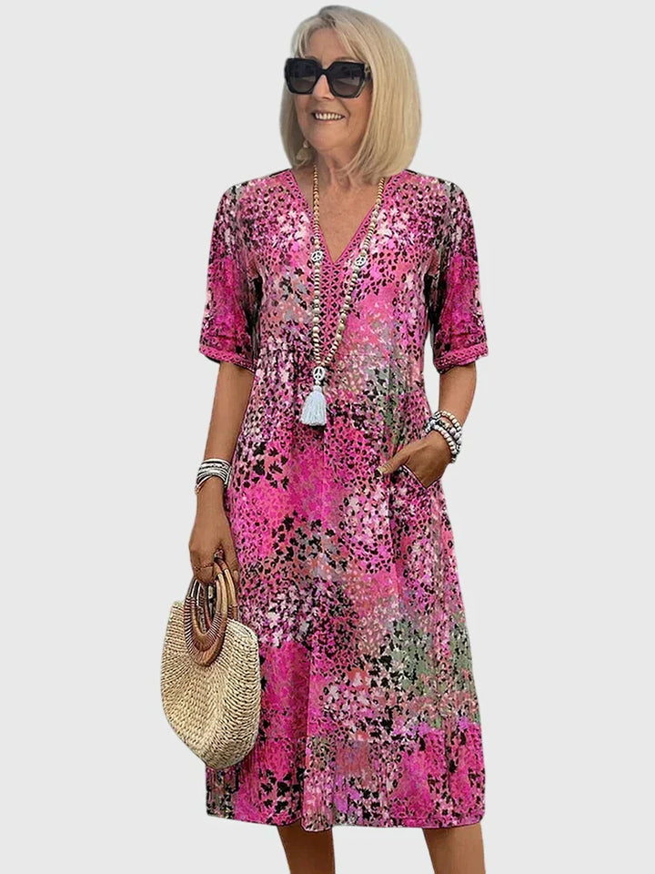 Bella | Elegant Floral Midi Dress
