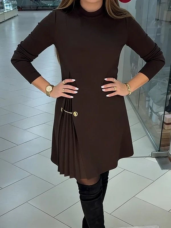 Dorothy | Asymmetric Pleated Mini Dress