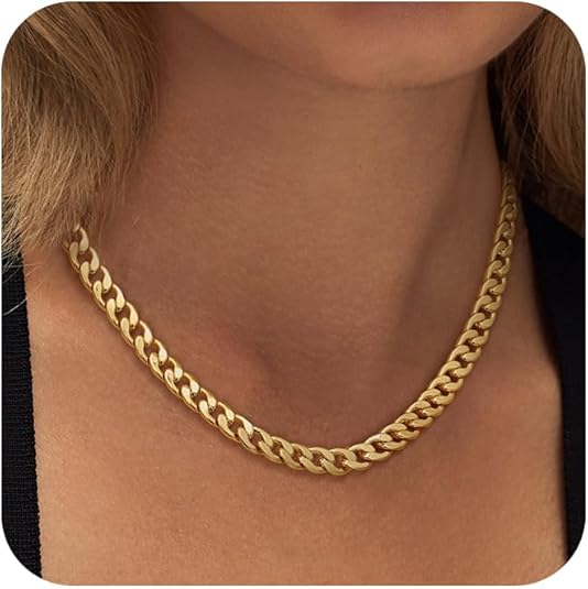 Portia | Chunky Curb Chain Necklace