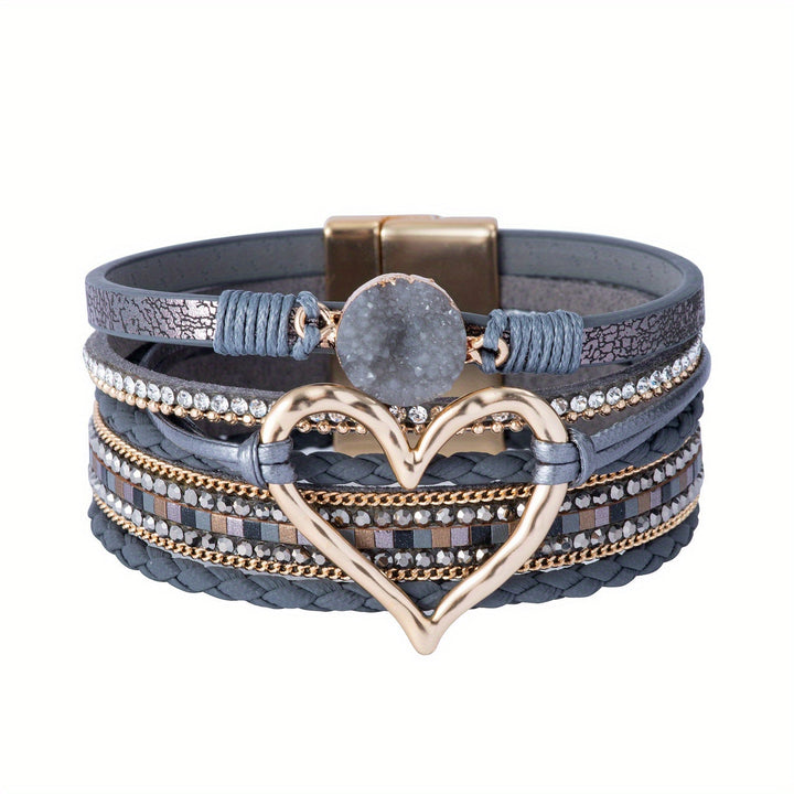 Bronwen | Bohemian Layered Leather Bracelet