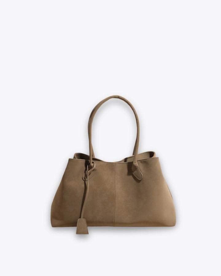 Slim Handle Faux Leather Tote