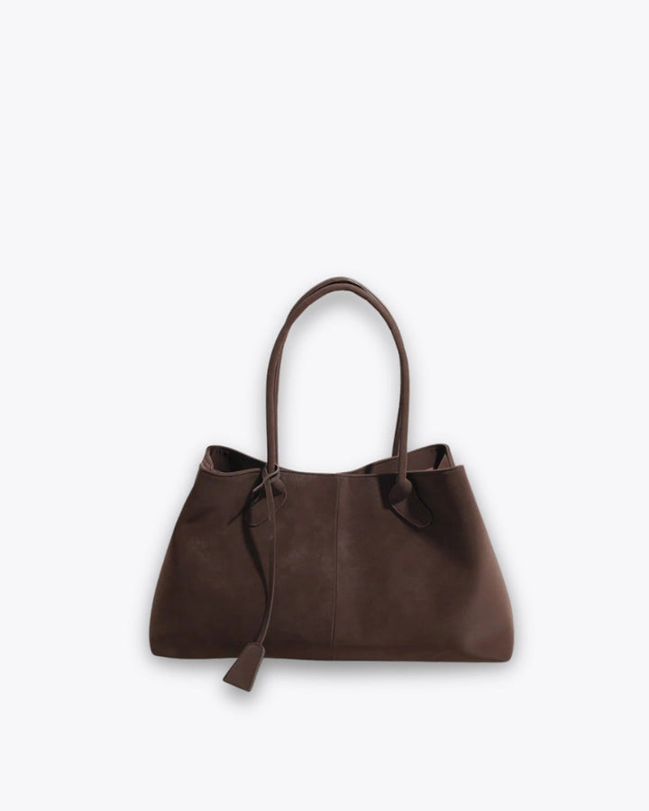 Slim Handle Faux Leather Tote