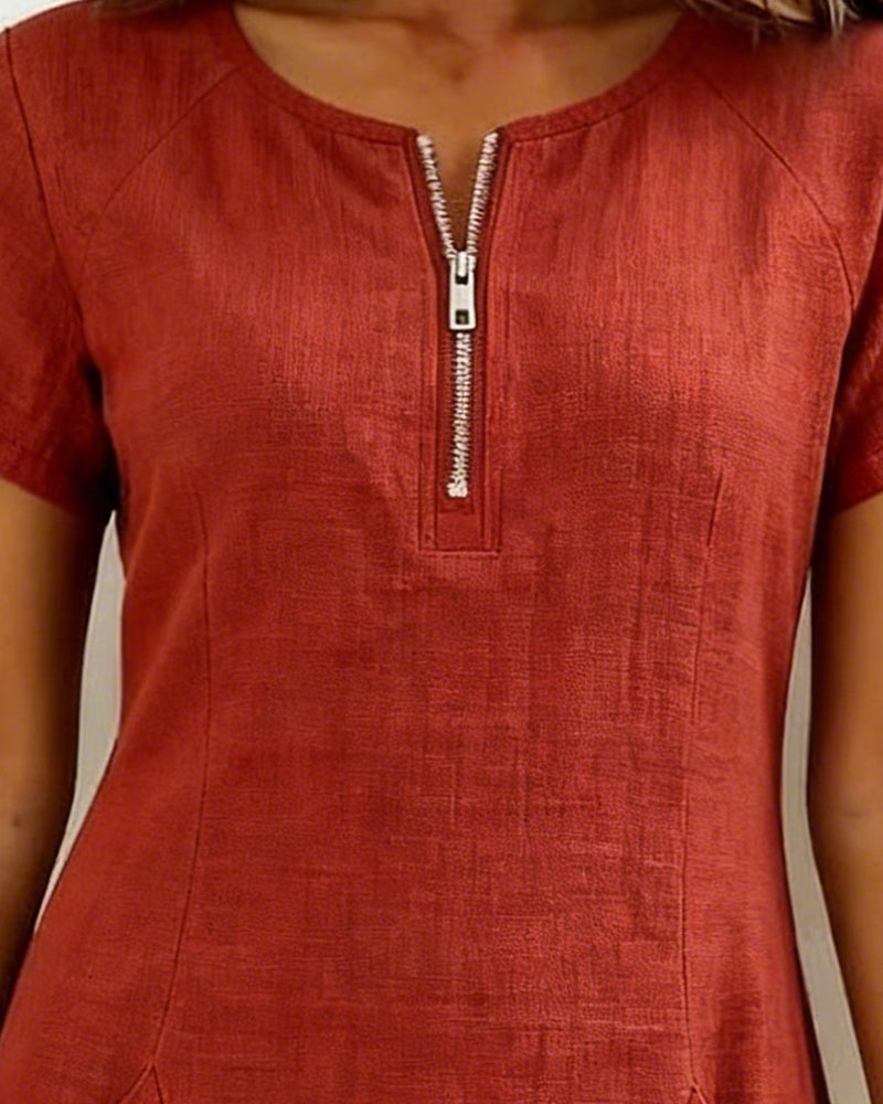MARGOT| A-LINE ZIP-POCKET DRESS