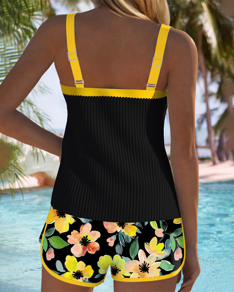 CATHERINE | ELEGANT TWO-PIECE TANKINI SET