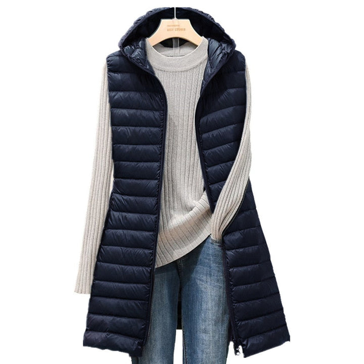 Womens Longline Long Gilet