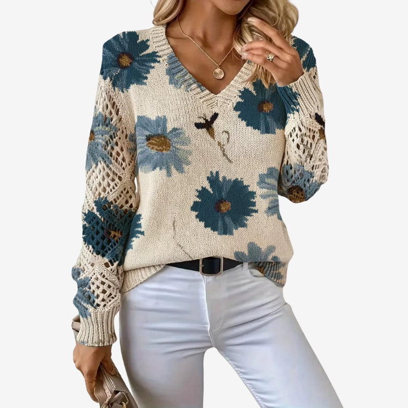 Long Sleeve V Neck Jumper
