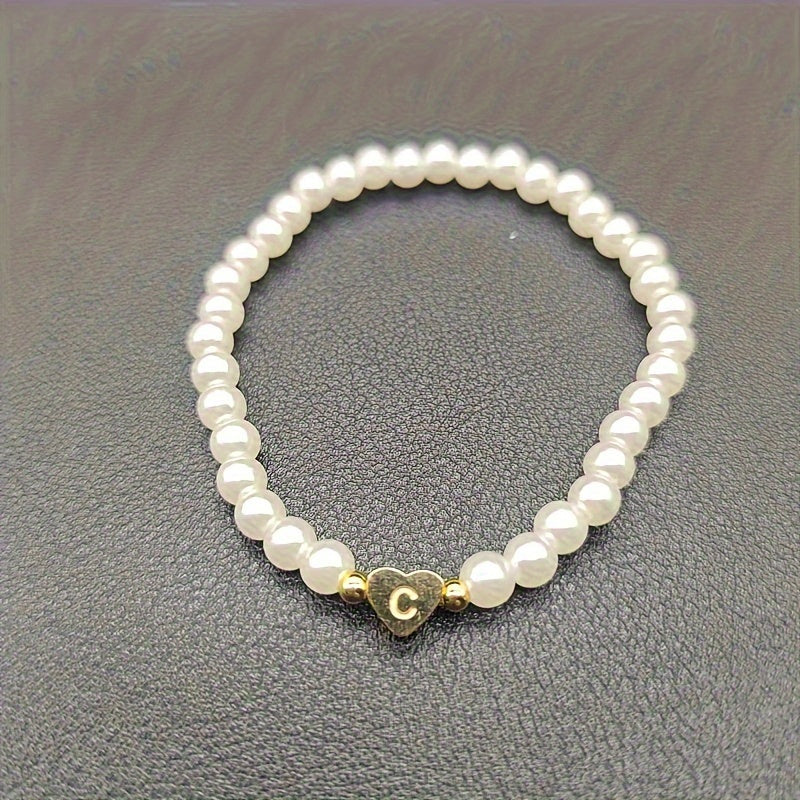 Abigail | Heart Initial Bracelet (A–Z)