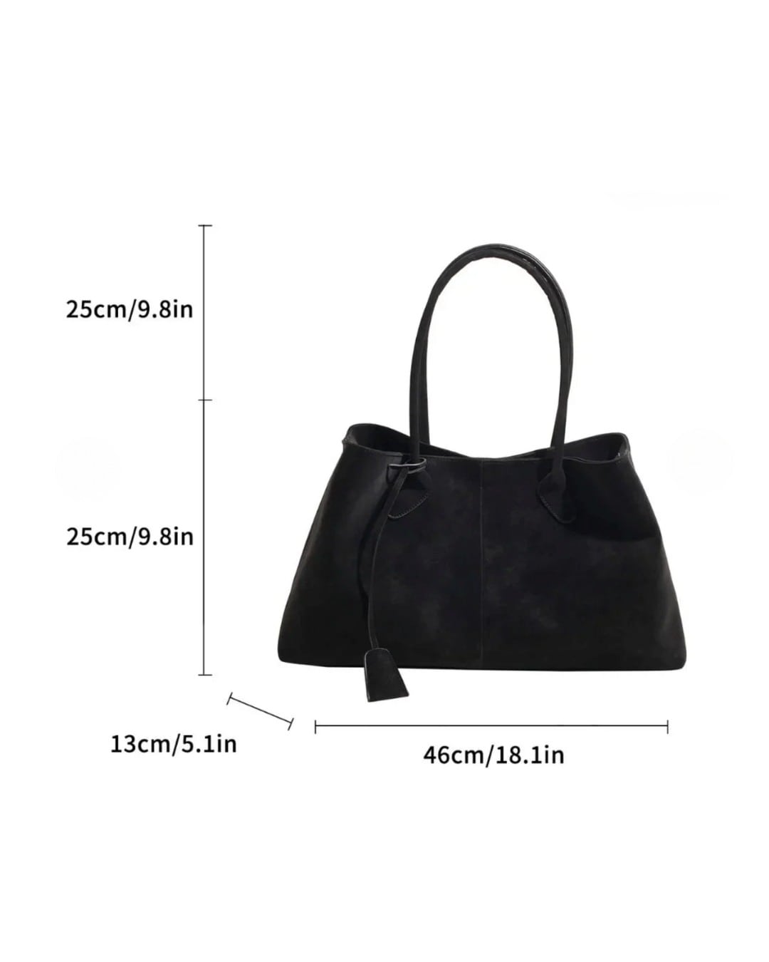Slim Handle Faux Leather Tote