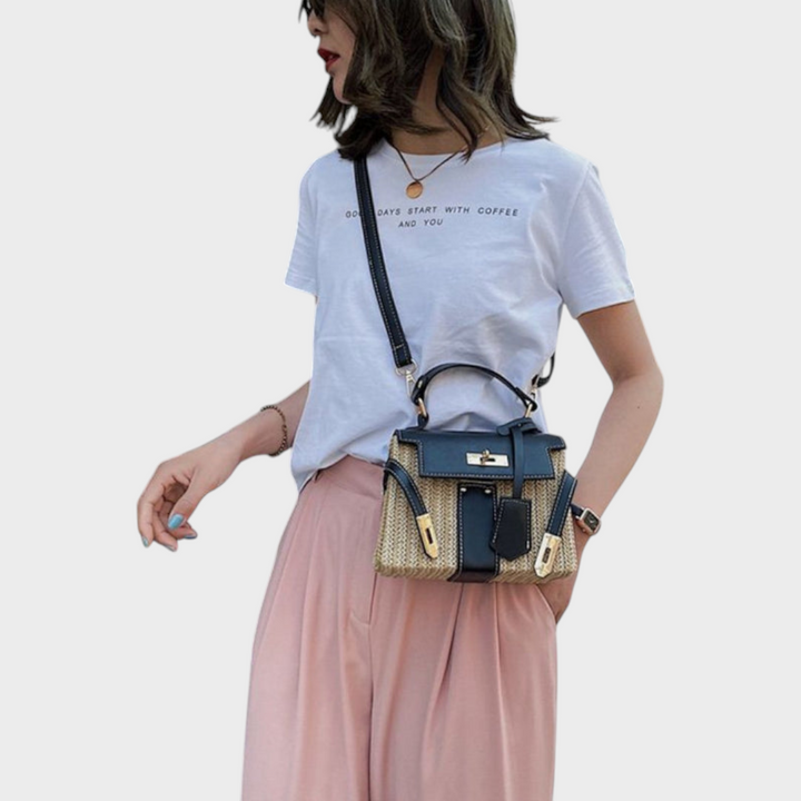 Hand-Stitched Leather Evening Handbag