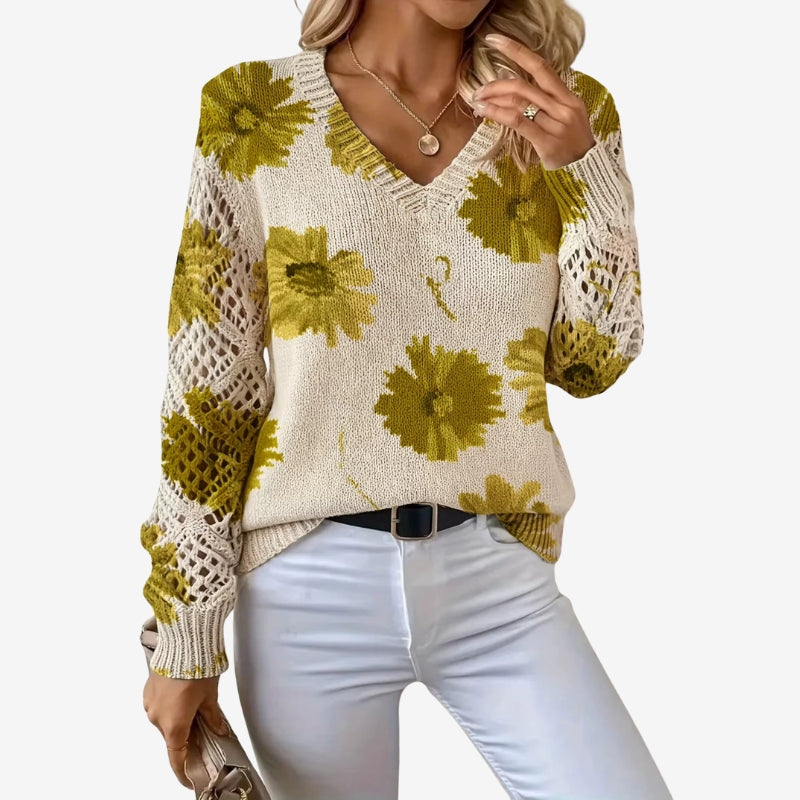 Long Sleeve V Neck Jumper