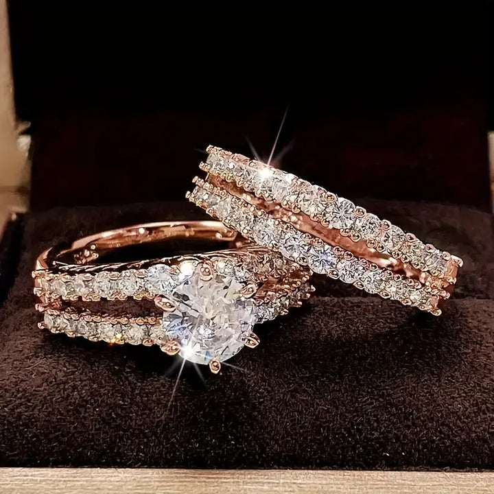Celia | Eternal Radiance Ring Set