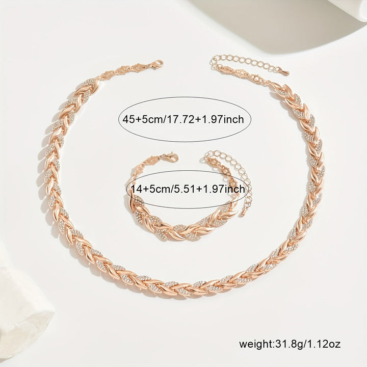Seraphina | Crystal Herringbone Jewellery Set