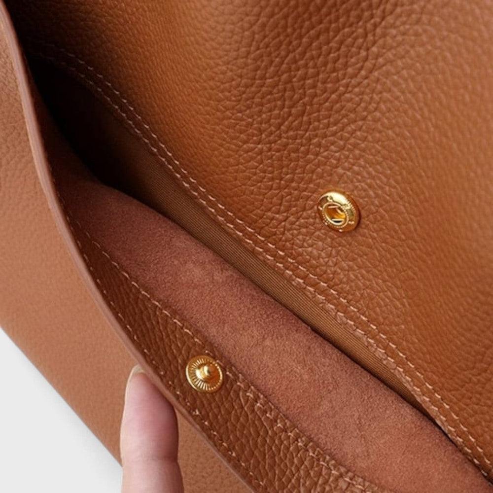 Structured Leather Shoulder Bag