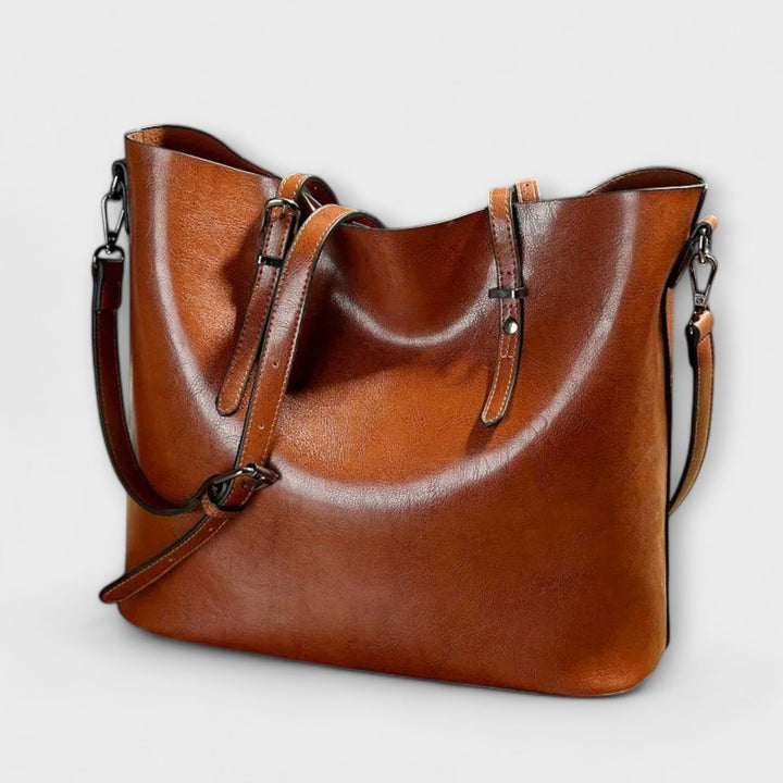 Vintage-Style Shoulder Bag with Sturdy Handles