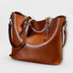 Vintage-Style Shoulder Bag with Sturdy Handles