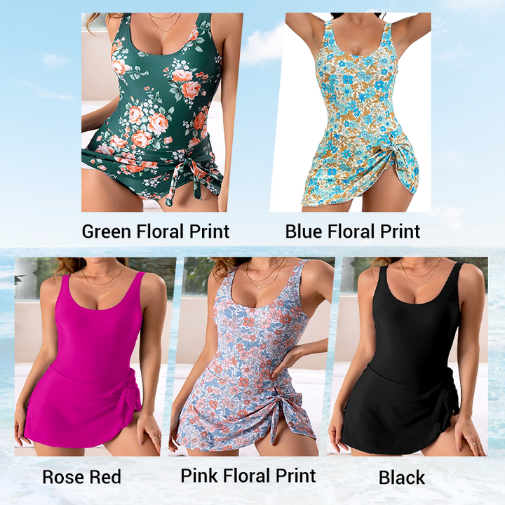 MURIEL | TUMMY CONTROL TIE-KNOT SWIM DRESS