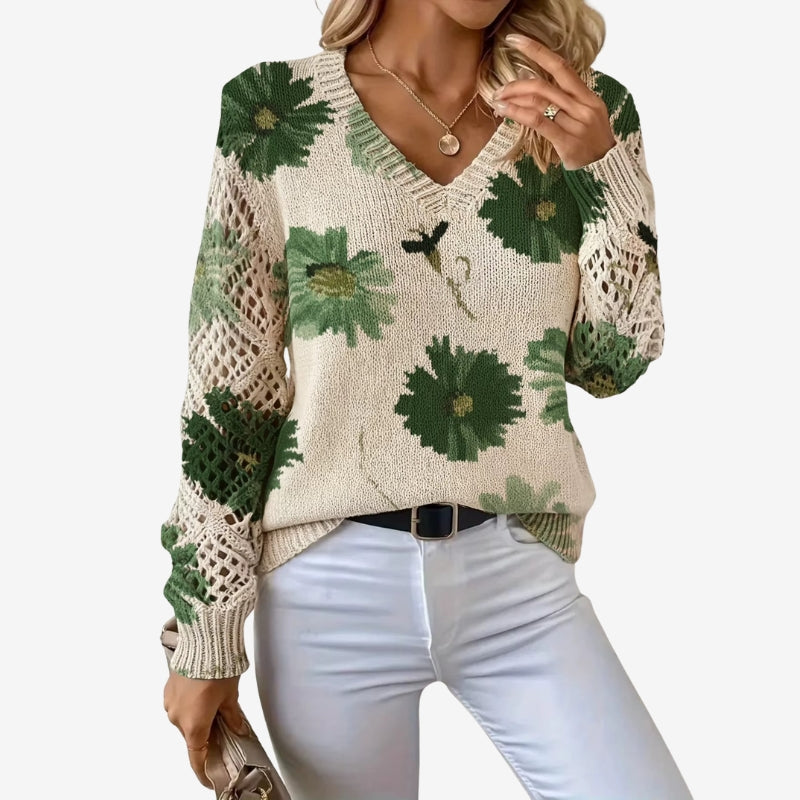 Long Sleeve V Neck Jumper