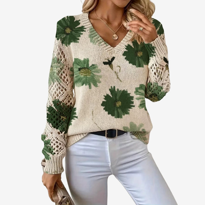 Long Sleeve V Neck Jumper