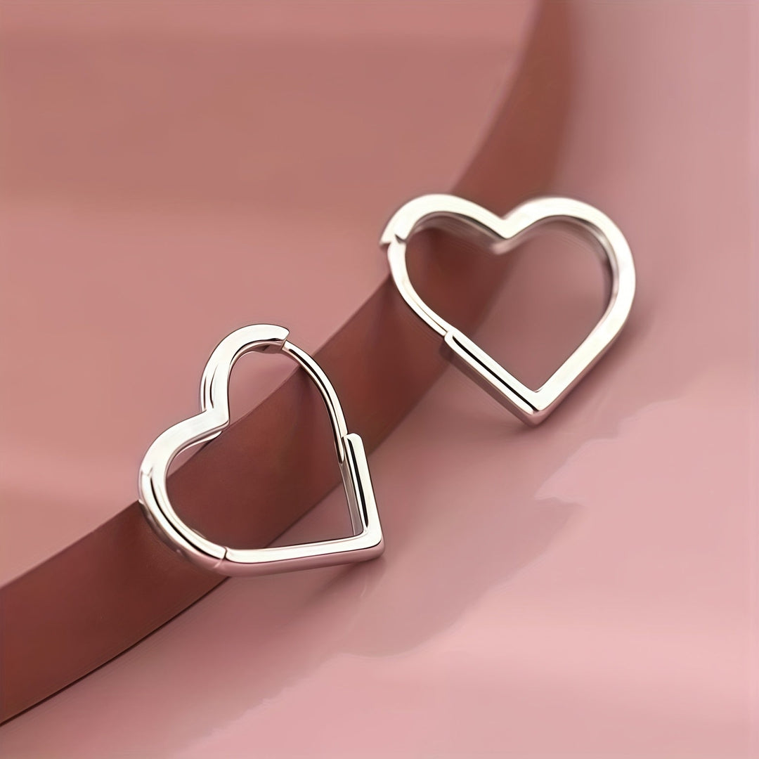 Molly | Gold Heart Earrings in Stainless Steel