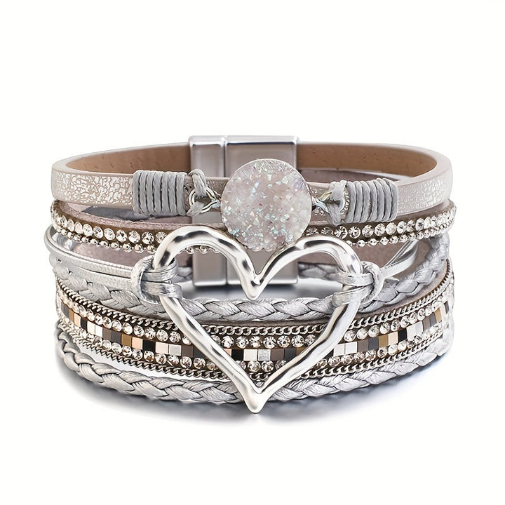 Bronwen | Bohemian Layered Leather Bracelet