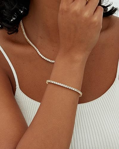 Venetia | Gold Moissanite Tennis Bracelet