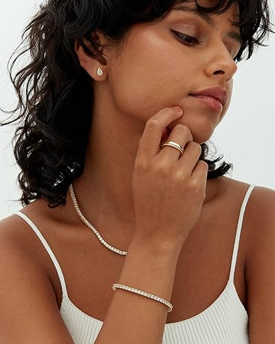 Venetia | Gold Moissanite Tennis Bracelet