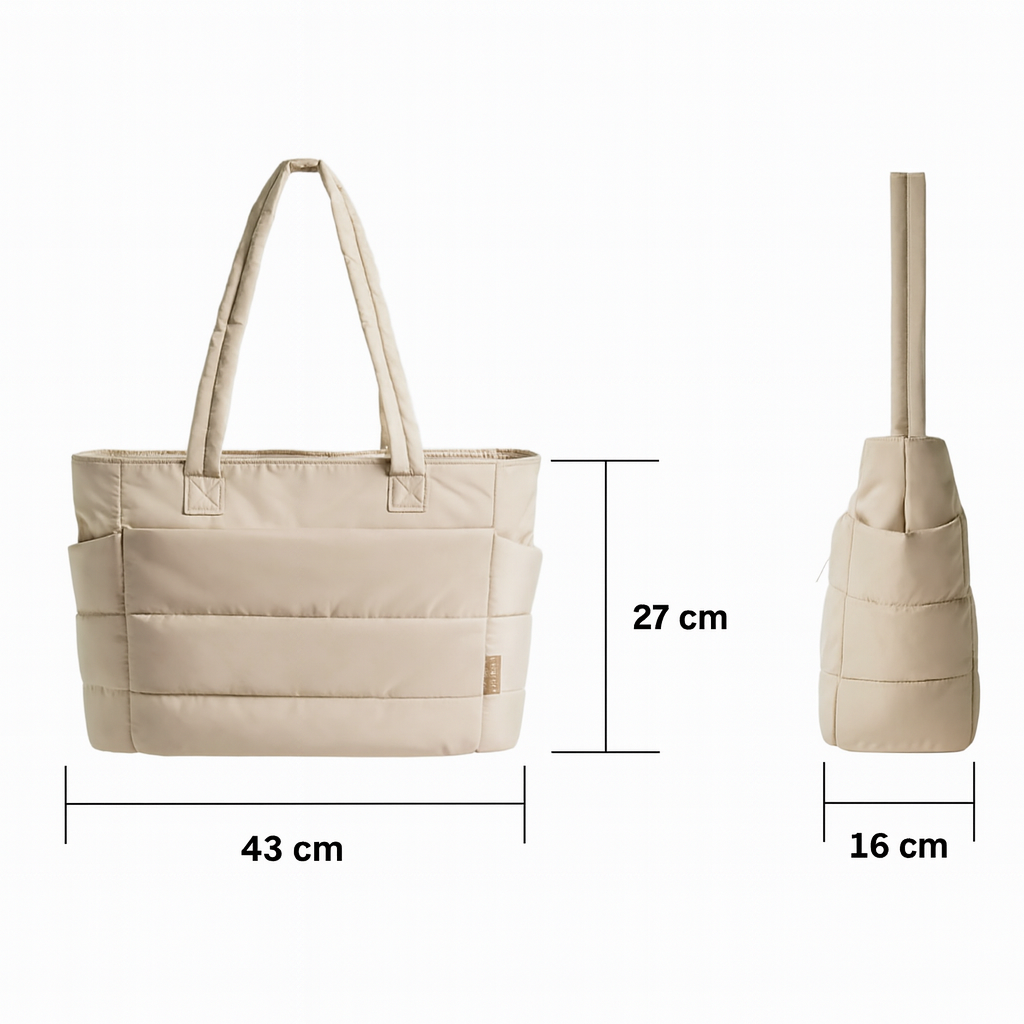 Puffer-Style Tote Bag
