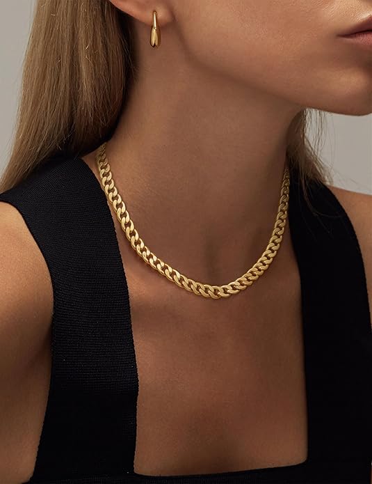 Portia | Chunky Curb Chain Necklace