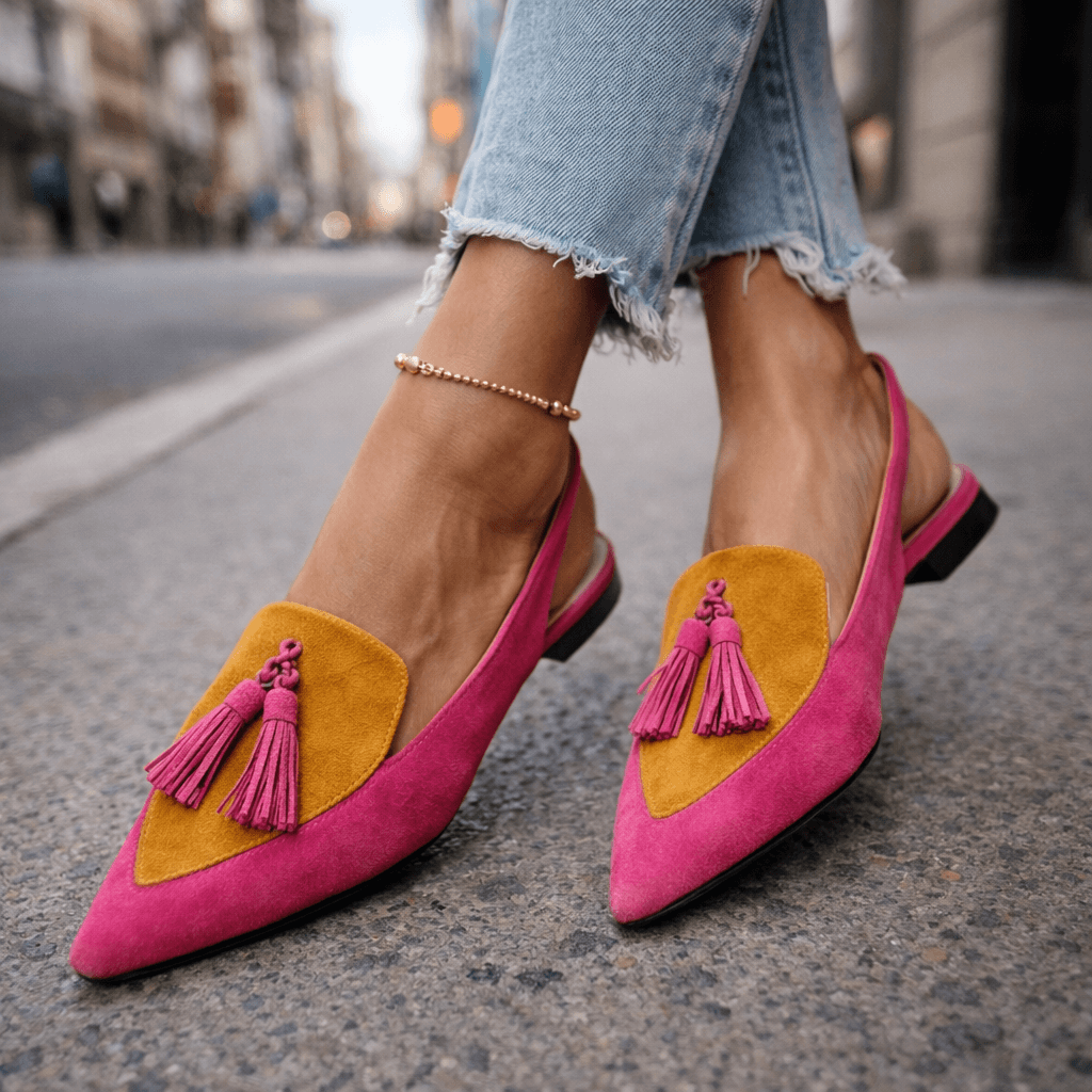 DORIS | TASSEL STRAP FLAT SANDALS