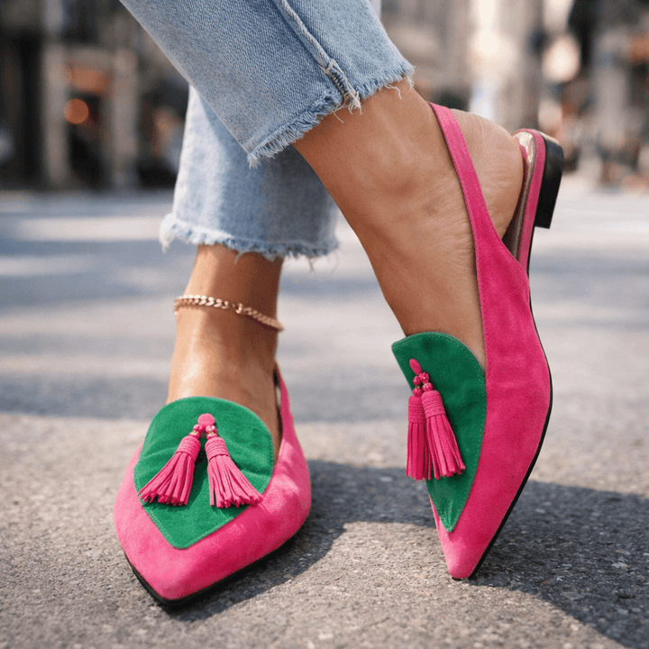 DORIS | TASSEL STRAP FLAT SANDALS