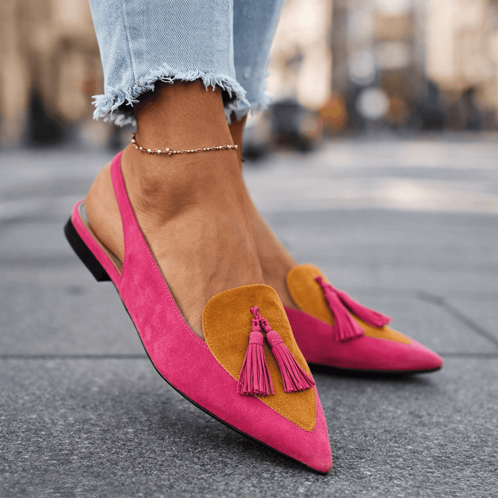 DORIS | TASSEL STRAP FLAT SANDALS