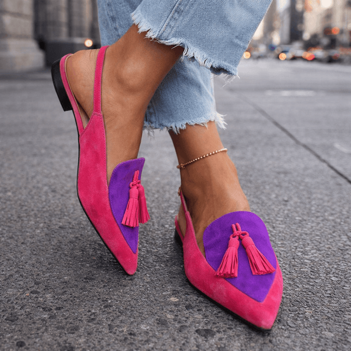 DORIS | TASSEL STRAP FLAT SANDALS