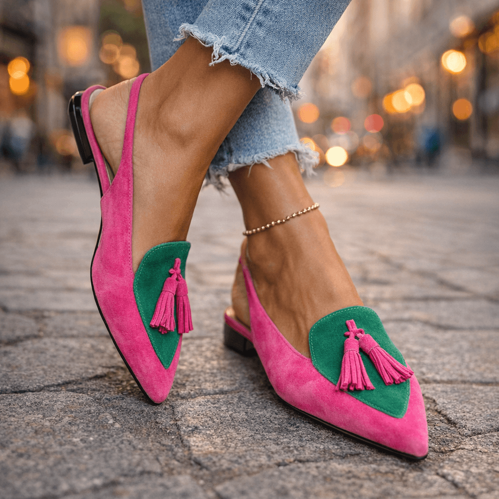 DORIS | TASSEL STRAP FLAT SANDALS