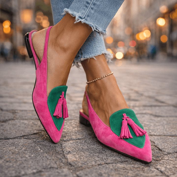DORIS | TASSEL STRAP FLAT SANDALS
