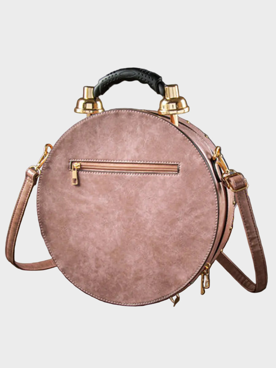 Vintage Clock-Detail Crossbody Bag