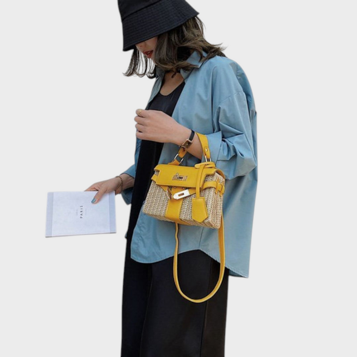 Hand-Stitched Leather Evening Handbag