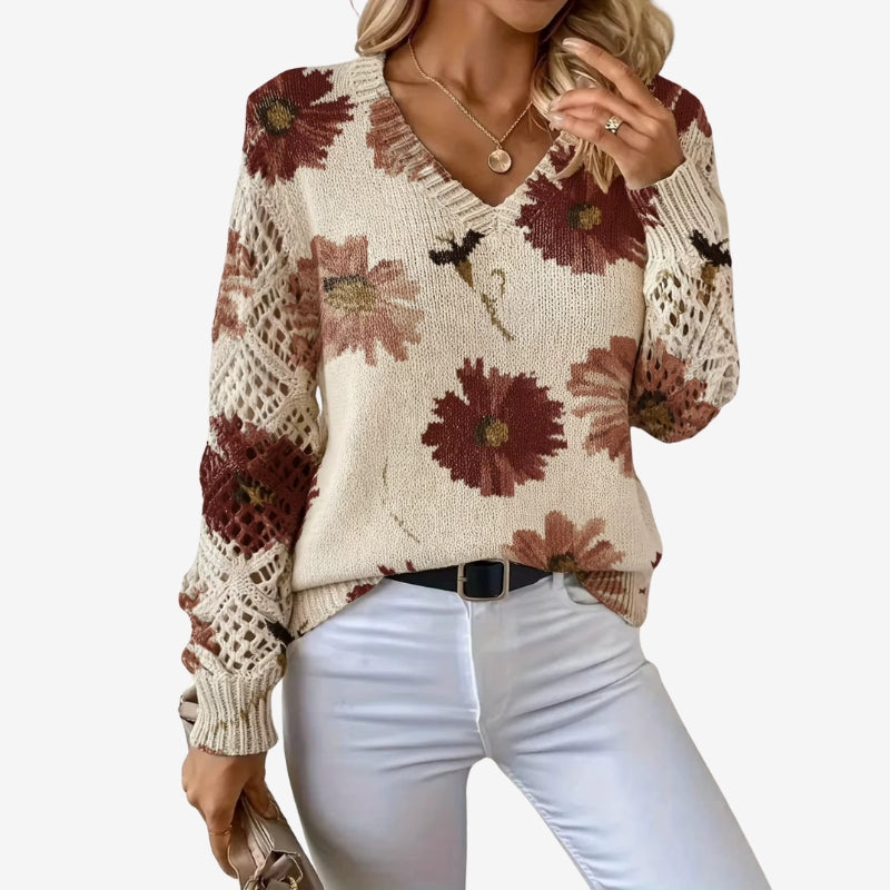 Long Sleeve V Neck Jumper