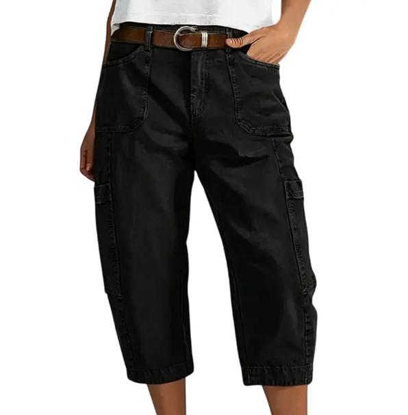 CLARA | Relaxed Cargo Cropped Trousers
