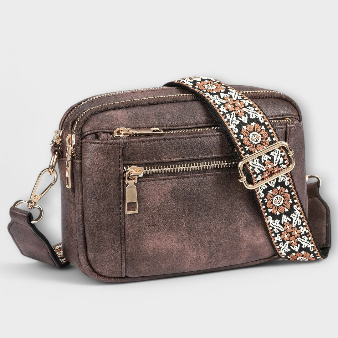 Retro Faux Leather Crossbody Bag