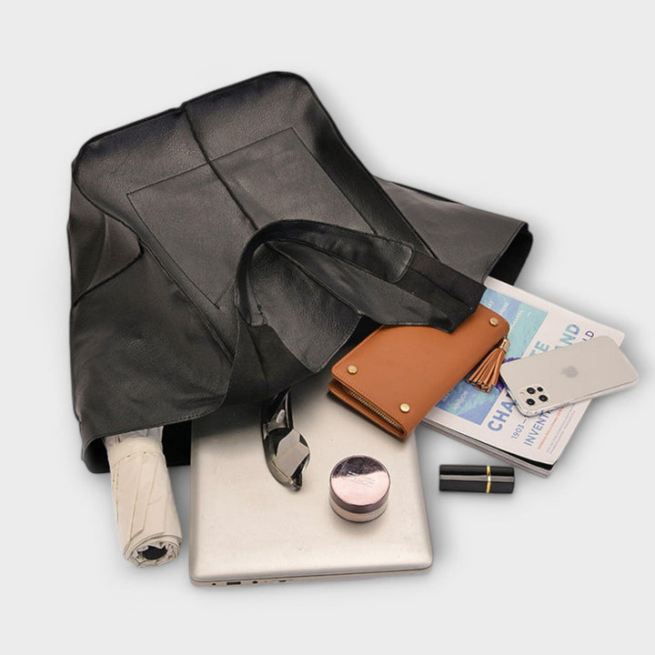 Oversized Faux Leather Weekend Bag