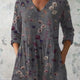 Emma | Floral Art Print V-Neck Shirt