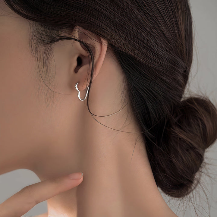 Molly | Gold Heart Earrings in Stainless Steel