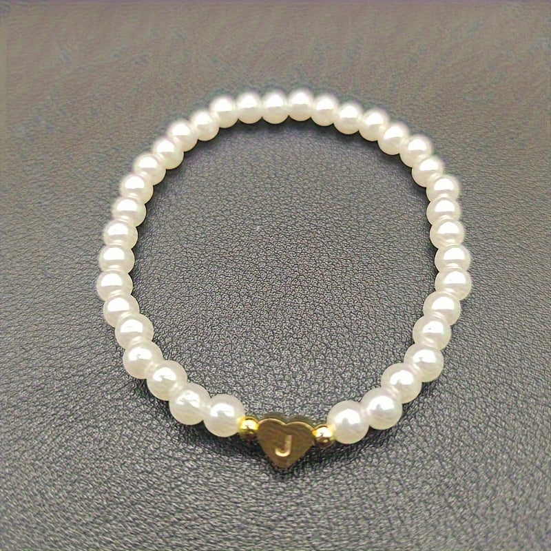 Abigail | Heart Initial Bracelet (A–Z)