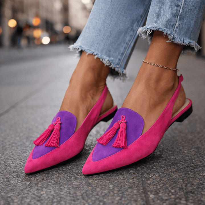 DORIS | TASSEL STRAP FLAT SANDALS